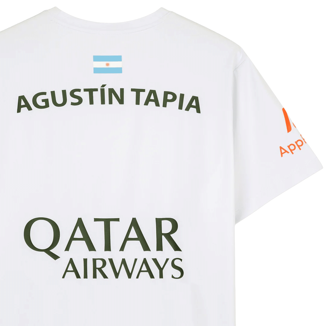 MAILLOT DE PADEL NOX AT10 AUGUSTIN TAPIA BLANC