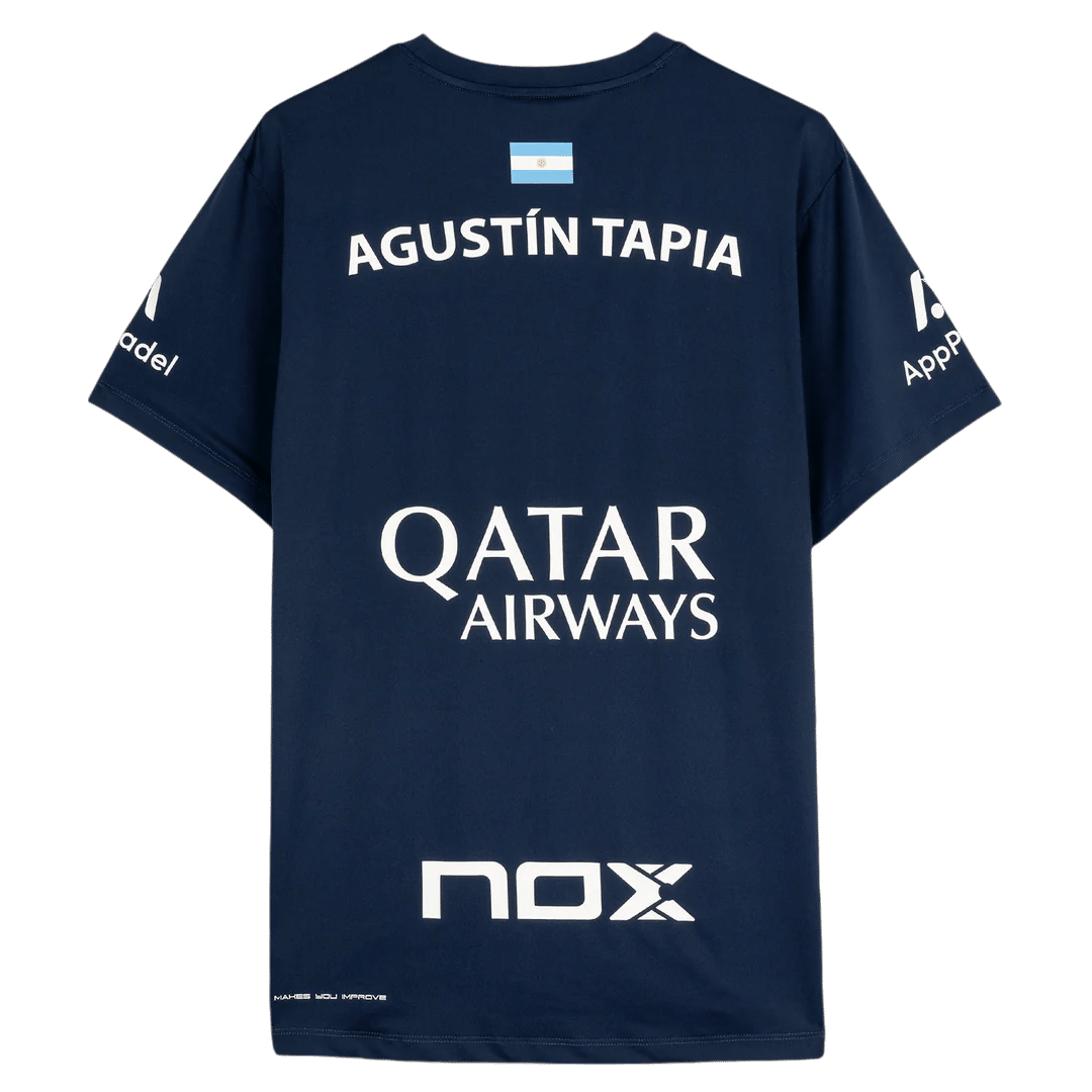 MAILLOT DE PADEL NOX AT10 AUGUSTIN TAPIA BLEU