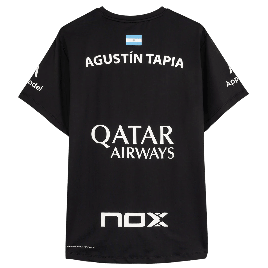 MAILLOT DE PADEL NOX AT10 AUGUSTIN TAPIA NOIR