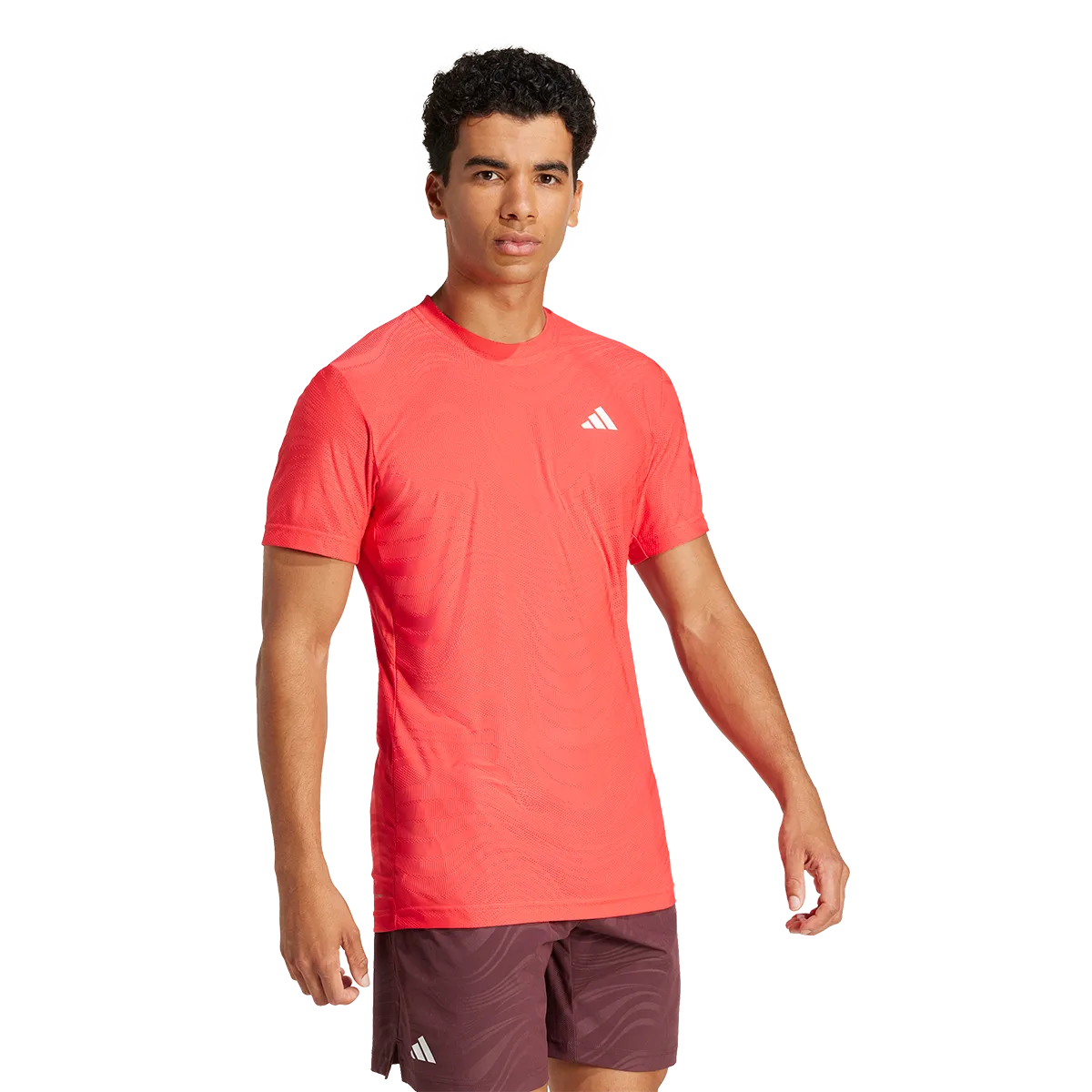 T SHIRT ADIDAS FREELIFT ROUGE HOMME