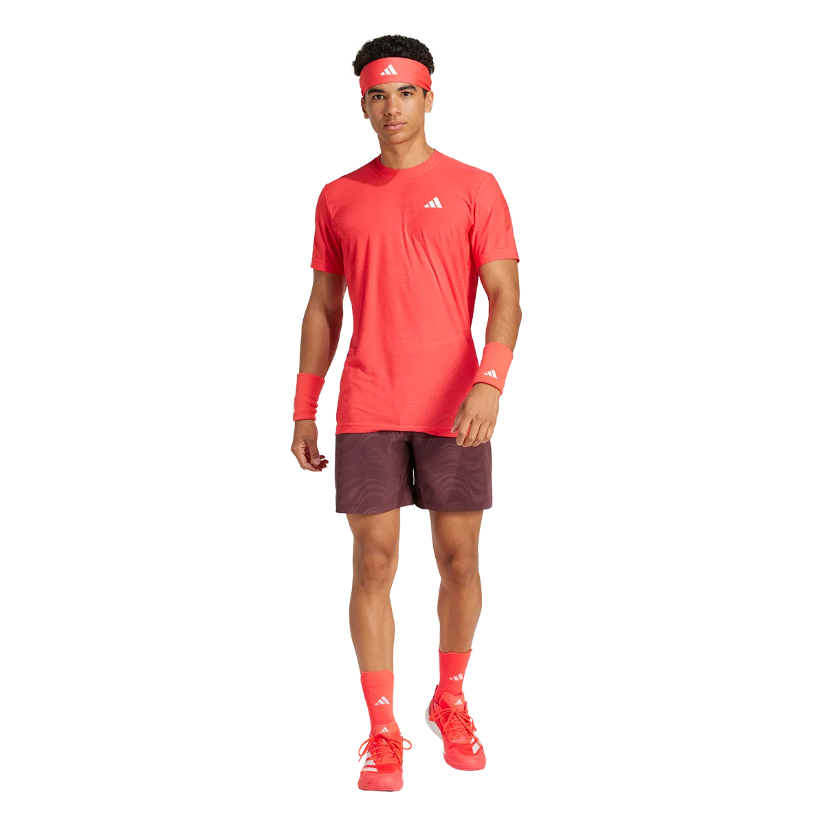 T SHIRT ADIDAS FREELIFT ROUGE HOMME