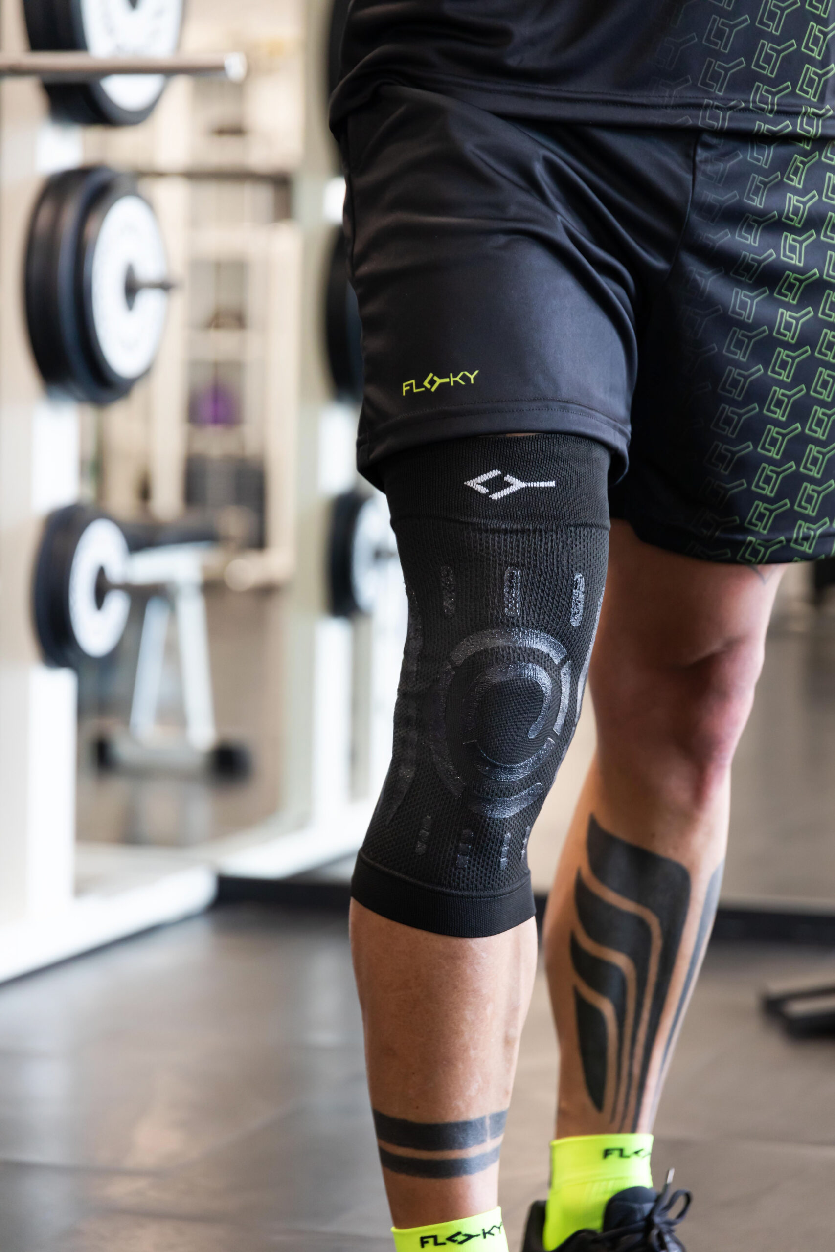 GENOUILLERE DE COMPRESSION SUPPORT FLOKY NOIR