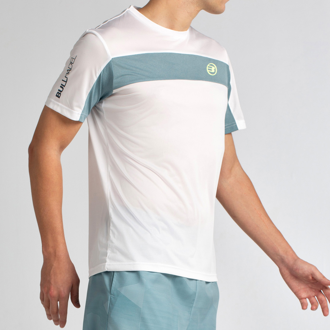 T SHIRT BULLPADEL LIBIO BLANC HOMME