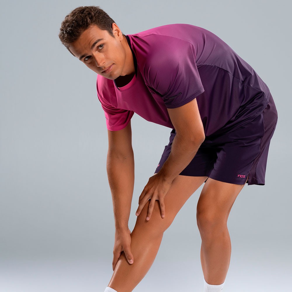 T SHIRT DE PADEL NOX HOMME PRO MÛRE ET ROSE