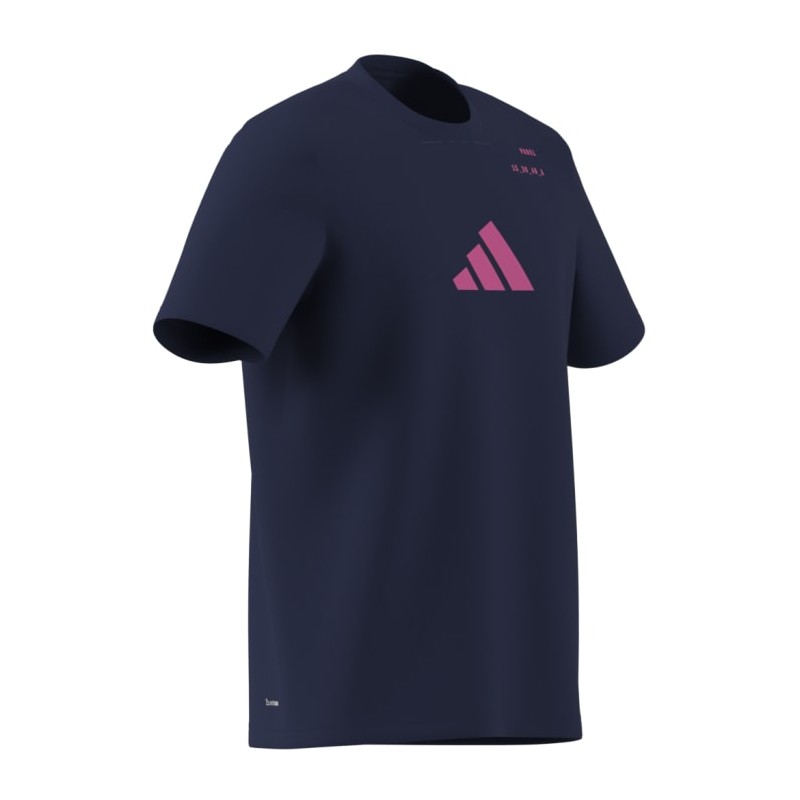 T SHIRT ADIDAS PADEL CAT BLEU MARINE