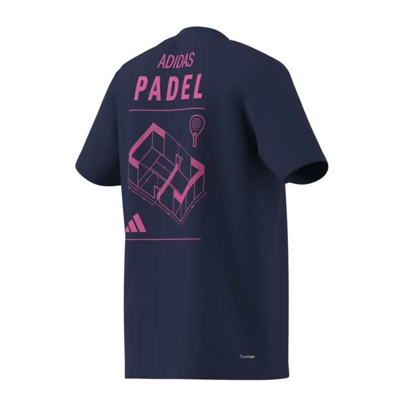 T SHIRT ADIDAS PADEL CAT BLEU MARINE