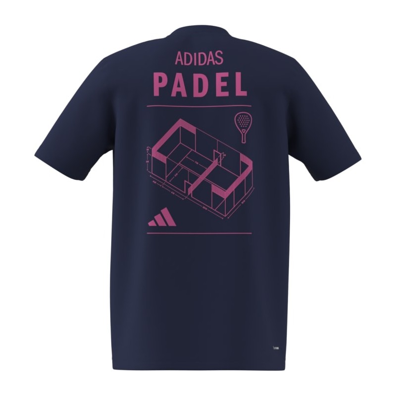 T SHIRT ADIDAS PADEL CAT BLEU MARINE