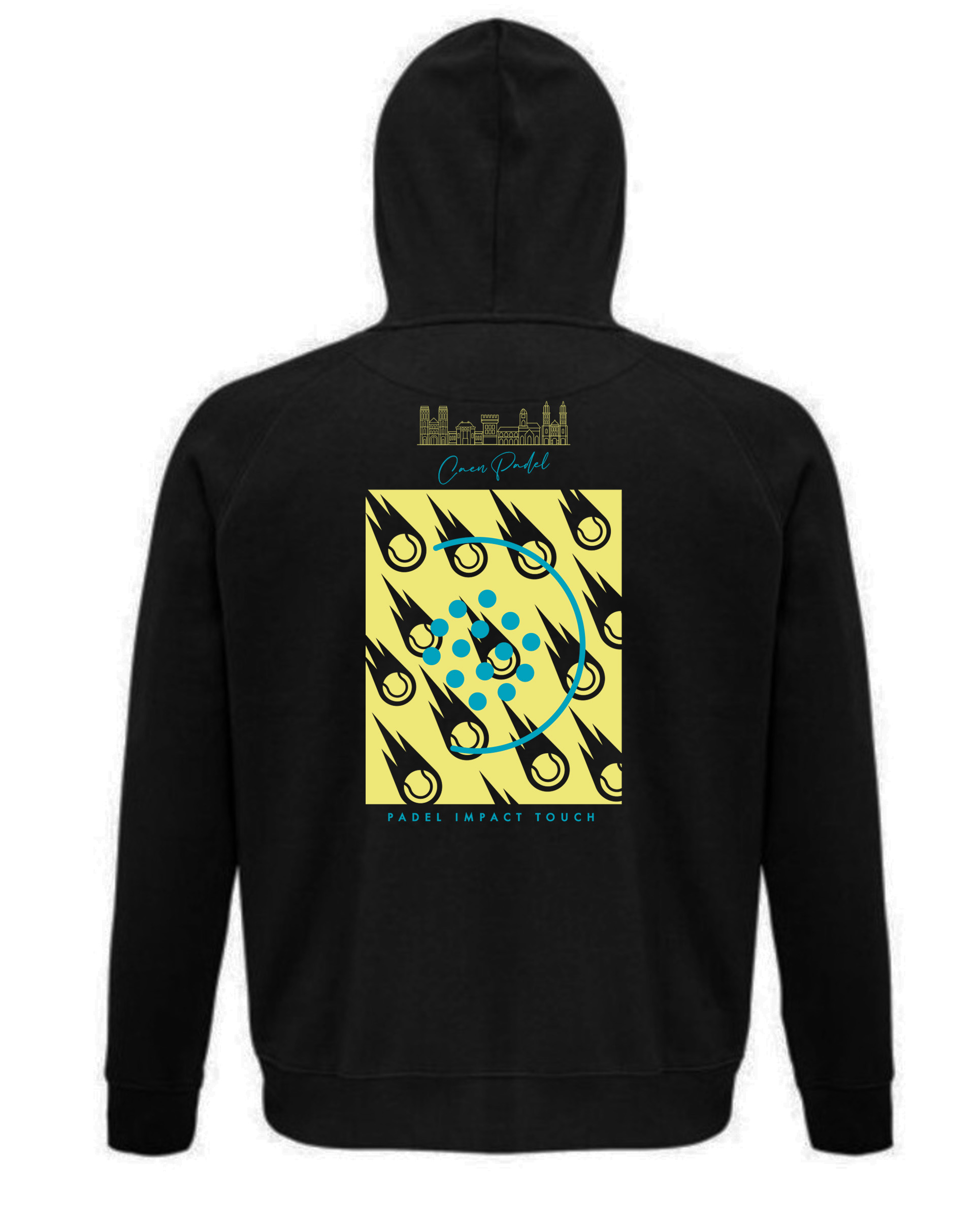 SWEAT À CAPUCHE LIFESTYLE CAEN PADEL NOIR