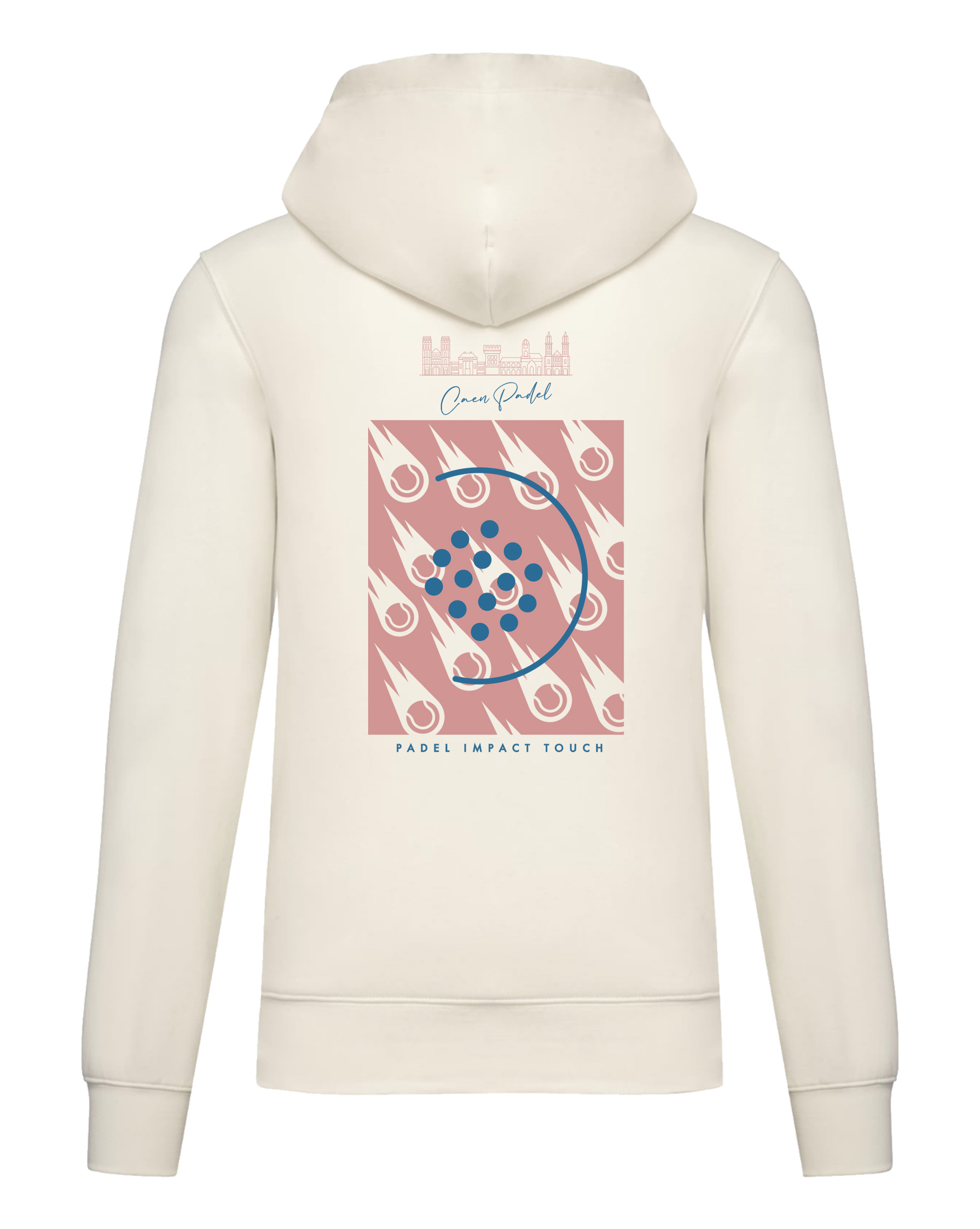 SWEAT À CAPUCHE LIFESTYLE CAEN PADEL BEIGE