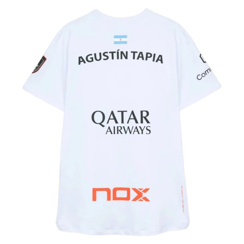 MAILLOT DE PADEL NOX AT10 AUGUSTIN TAPIA BLANC 2026