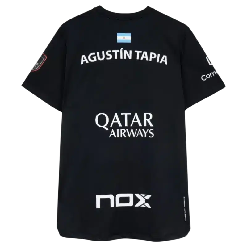 MAILLOT DE PADEL NOX AT10 AUGUSTIN TAPIA NOIR 2026