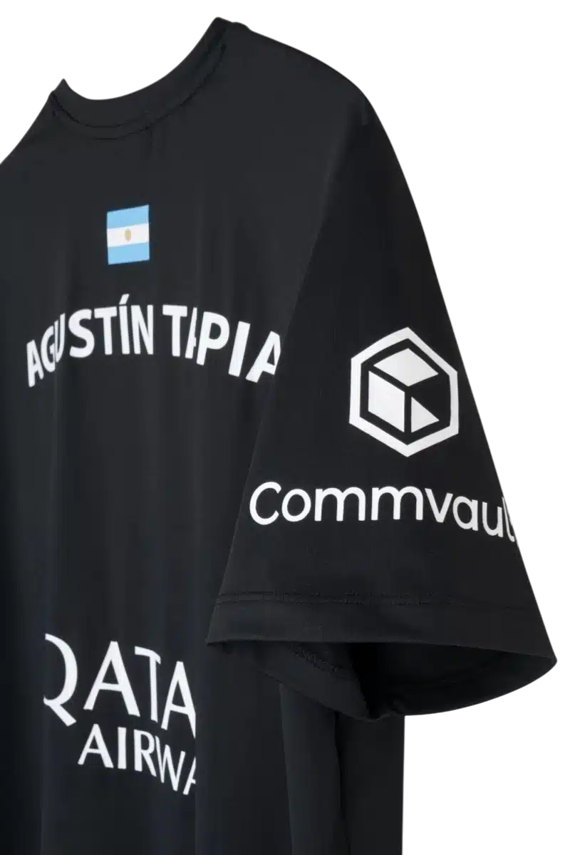 MAILLOT DE PADEL NOX AT10 AUGUSTIN TAPIA NOIR 2026