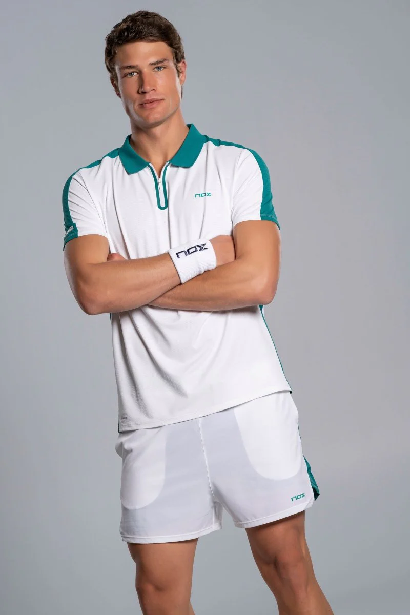 POLO NOX PRO HOMME BLANC ET VERT IVOIRE 2026