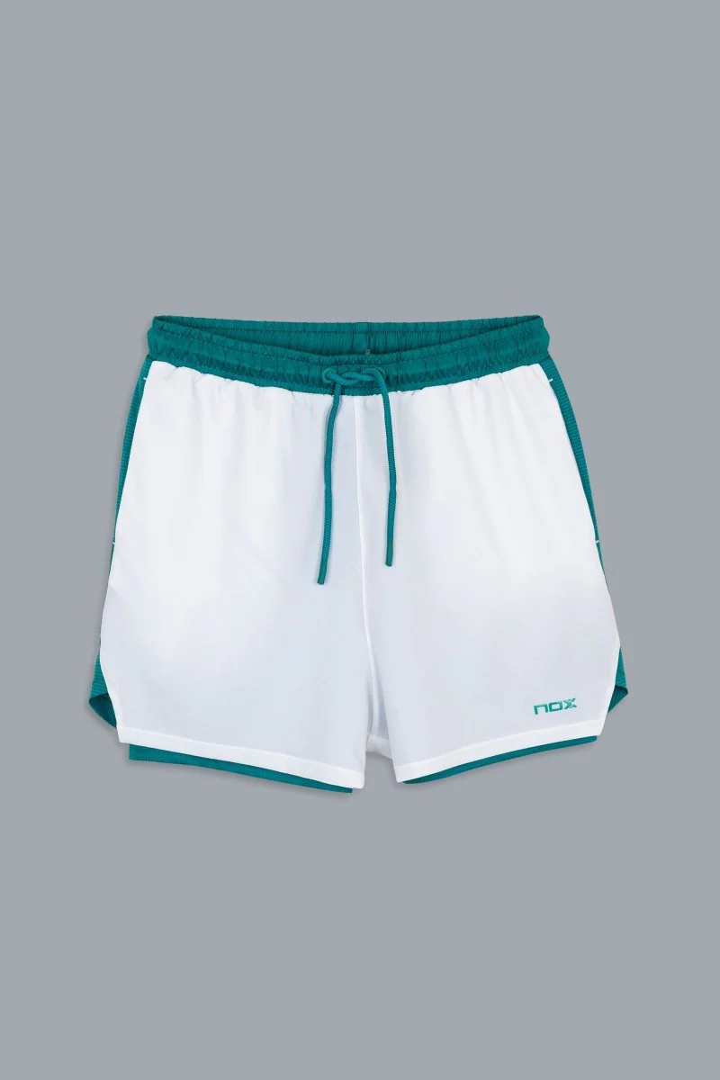 SHORT DE PADEL NOX PRO HOMME BLANC ET VERT IVOIRE 2026