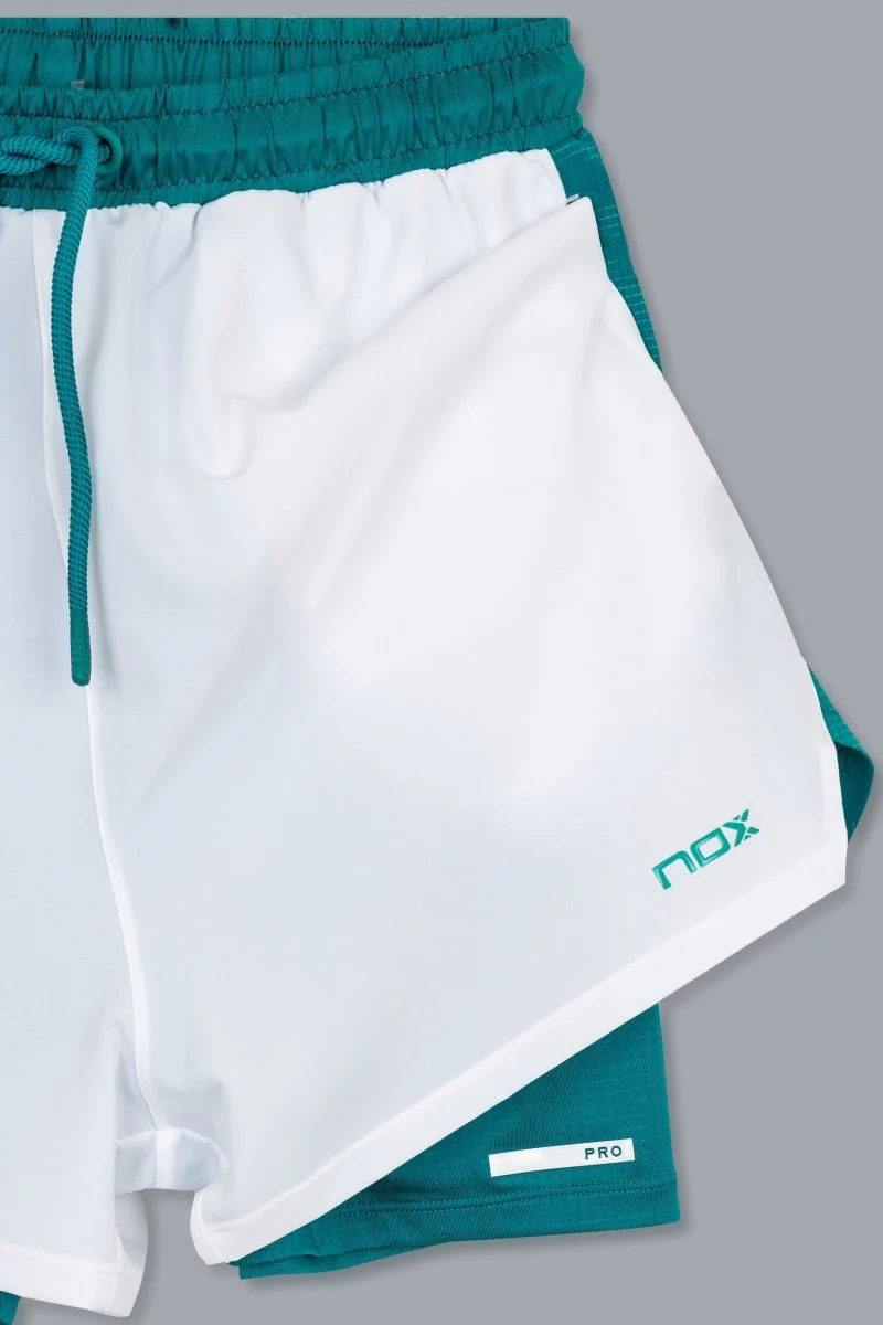 SHORT DE PADEL NOX PRO HOMME BLANC ET VERT IVOIRE 2026